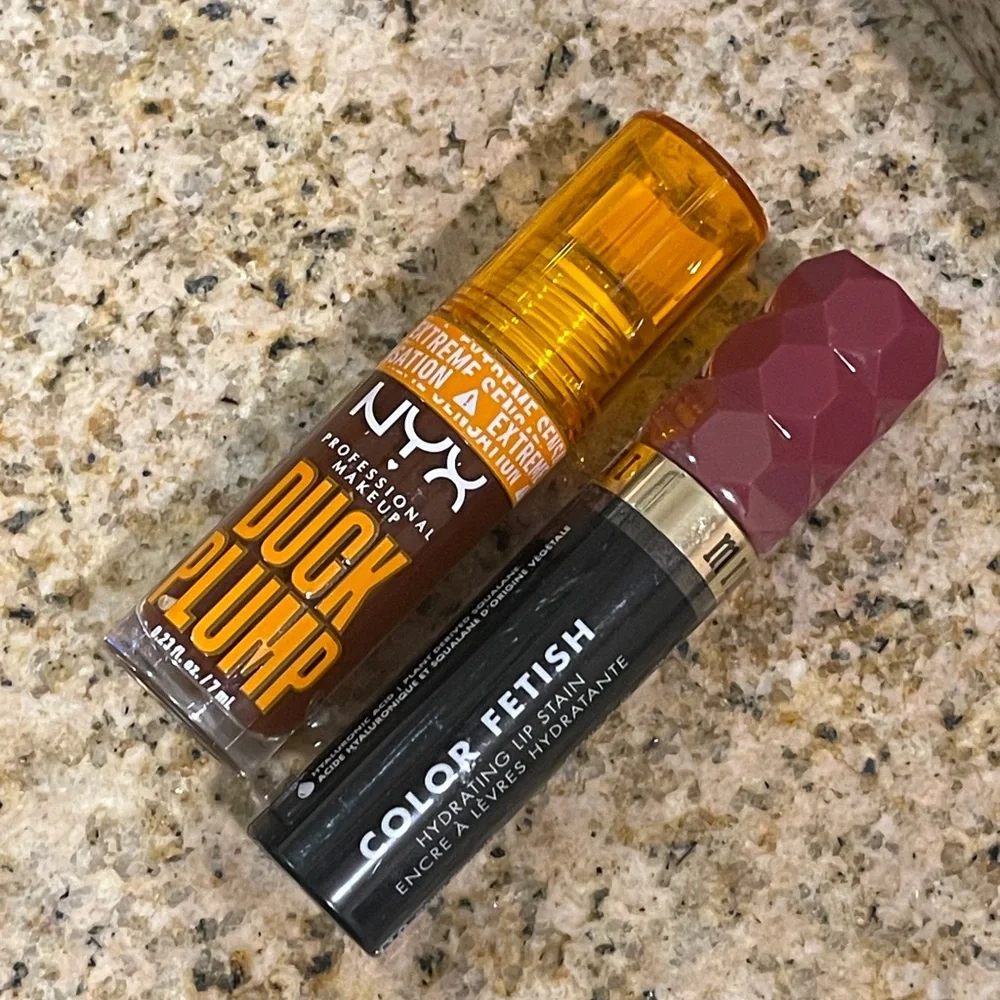 NYX Duck Plump Plumping Lip Gloss & Milani Color Fetish Hydrating Lip Stain NEW